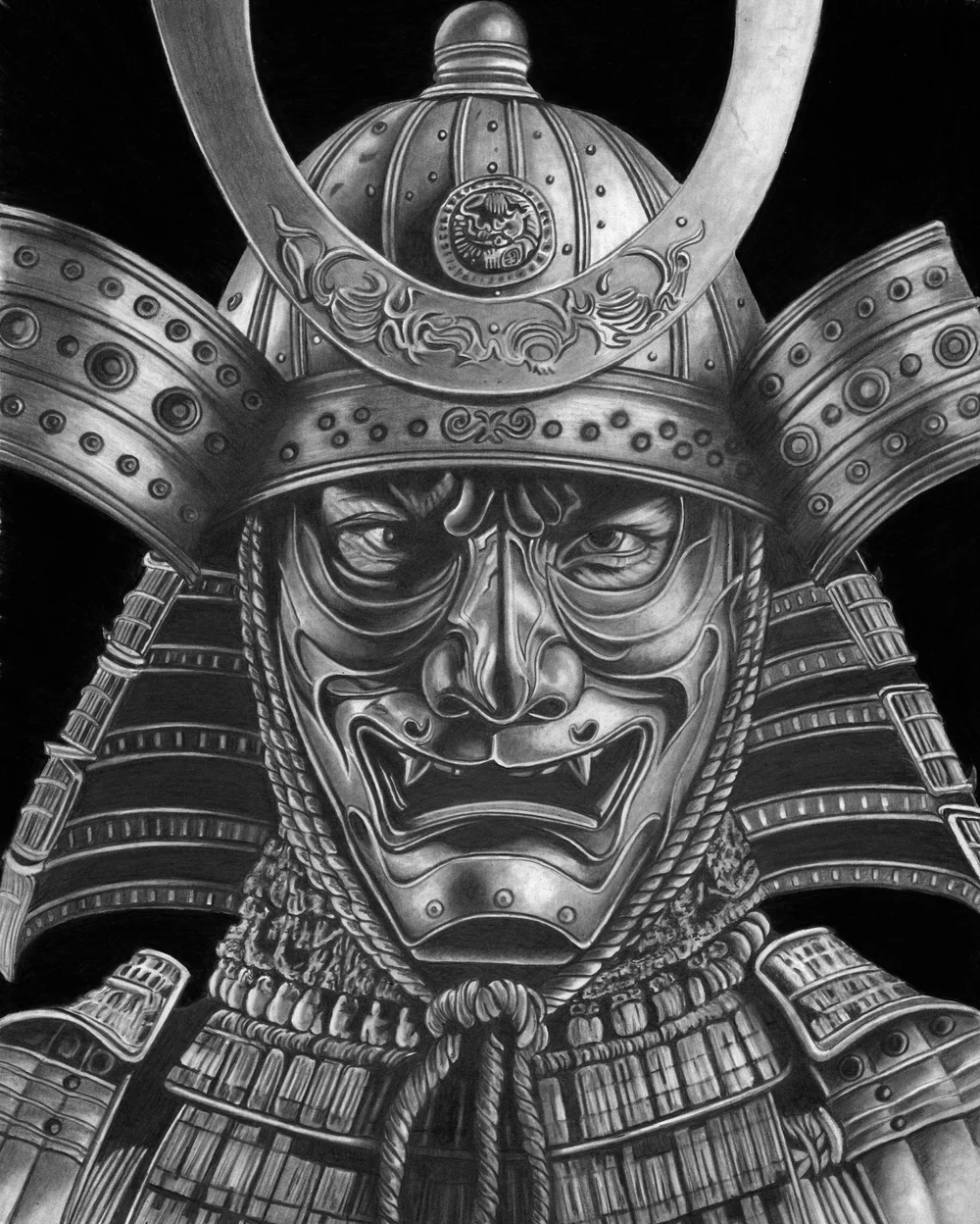 Japanese Samurai Helmet & Mask — stowe.gallery